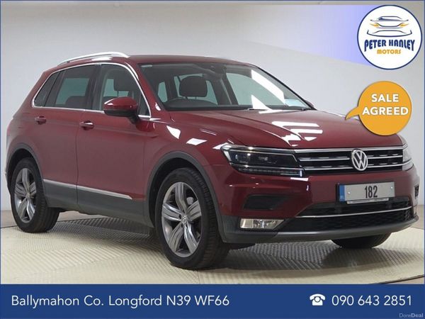 Volkswagen Tiguan SUV, Diesel, 2018, Red