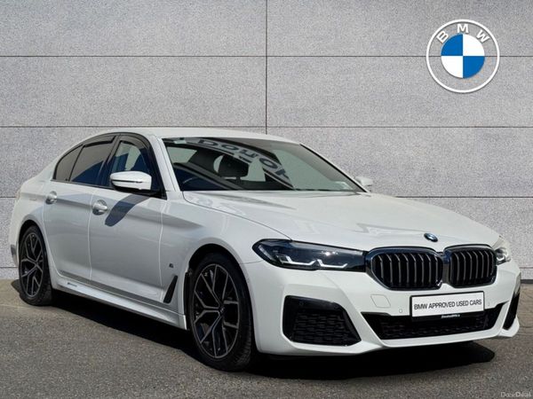 BMW 5-Series Saloon, Diesel Hybrid, 2021, White