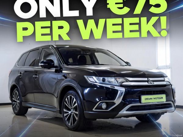 Mitsubishi Outlander SUV, Petrol Hybrid, 2018, Black