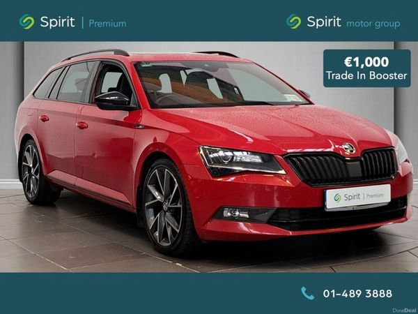 Skoda Superb Estate, Petrol, 2018, Red