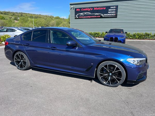 BMW 5-Series Saloon, Petrol Hybrid, 2018, Blue
