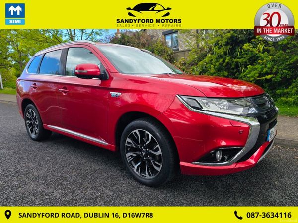 Mitsubishi Outlander Hatchback, Petrol Plug-in Hybrid, 2018, Red