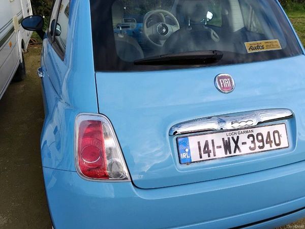 Fiat 500 Hatchback, Petrol, 2014, Blue