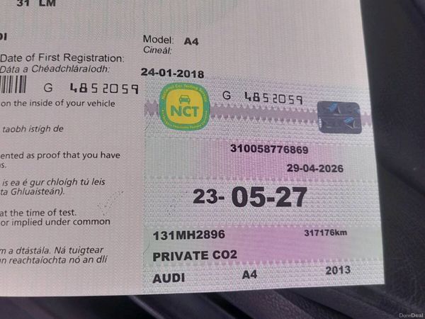 Audi A4 Saloon, Diesel, 2013, White