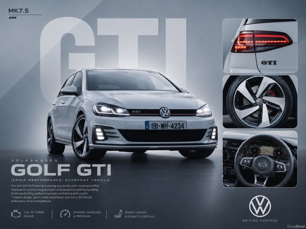 Volkswagen Golf Hatchback, Petrol, 2019, White