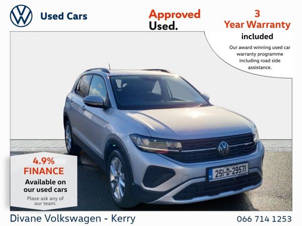 Volkswagen T-Cross SUV, Petrol, 2025, Silver