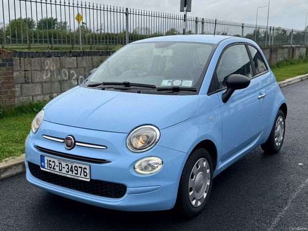 Fiat 500 Hatchback, Petrol, 2016, Blue