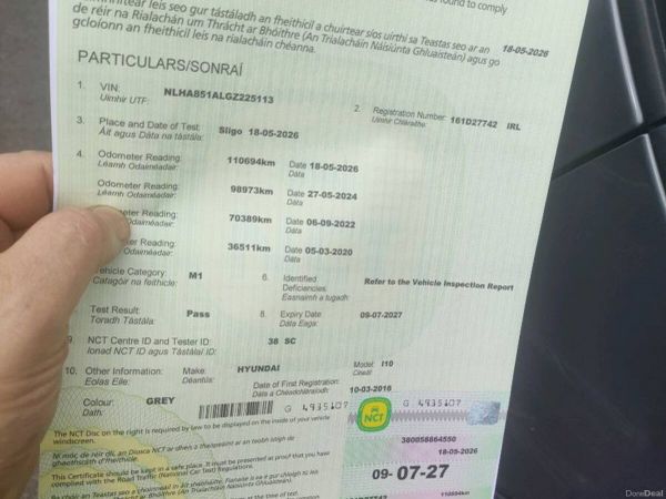 Hyundai i10 Hatchback, Petrol, 2016, Grey