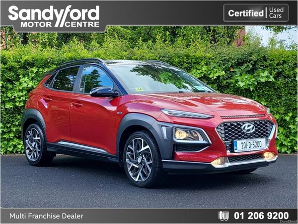 Hyundai KONA SUV, Petrol Hybrid, 2020, Red