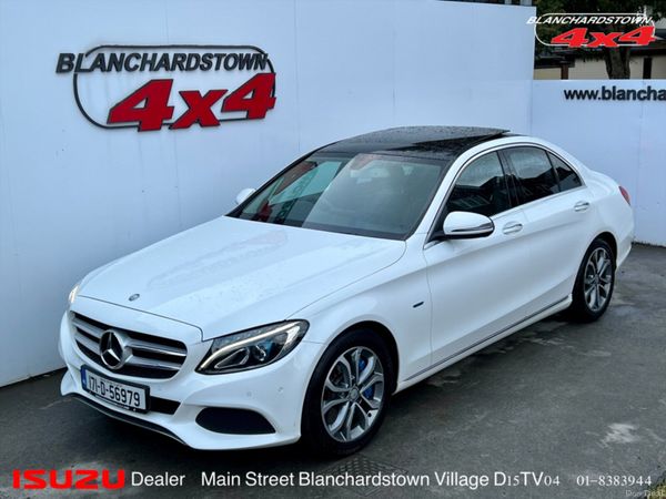 Mercedes-Benz C-Class Saloon, Petrol Hybrid, 2017, White