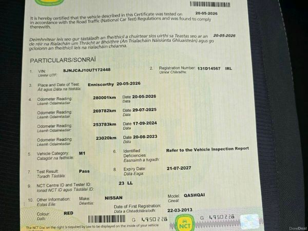 Nissan Qashqai+2 MPV, Diesel, 2013, Red