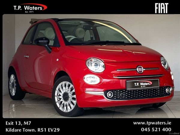 Fiat 500 Convertible, Petrol, 2020, Red