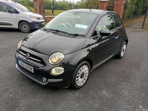 Fiat 500 Hatchback, Petrol, 2018, Black