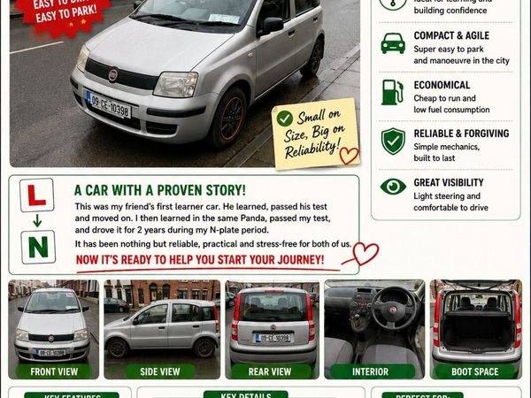 Fiat Panda Hatchback, Petrol, 2009, Silver