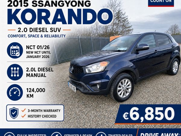 SsangYong Korando SUV, Diesel, 2015, Blue