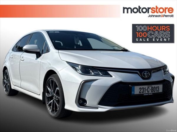 Toyota Corolla Saloon, Petrol Hybrid, 2023, White