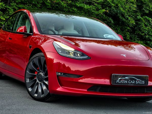 Tesla Model 3 Saloon, Electric, 2021, Red