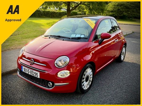 Fiat 500 Hatchback, Petrol, 2016, Red