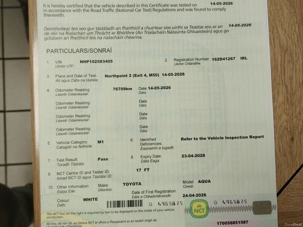 Toyota Aqua Hatchback, Petrol Hybrid, 2016, White
