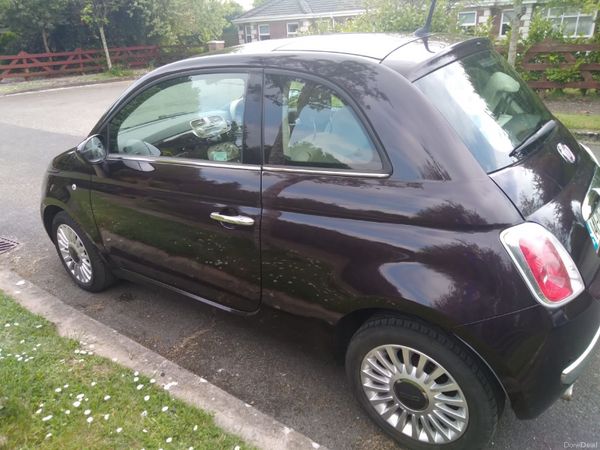 Fiat 500 Hatchback, Petrol, 2014, Purple