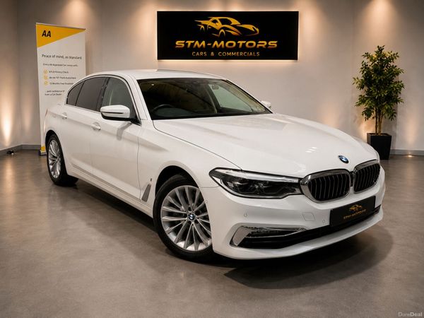 BMW 5-Series Saloon, Petrol Plug-in Hybrid, 2017, White