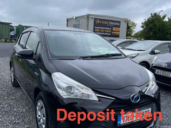 Toyota Vitz Hatchback, Petrol Hybrid, 2017, Black