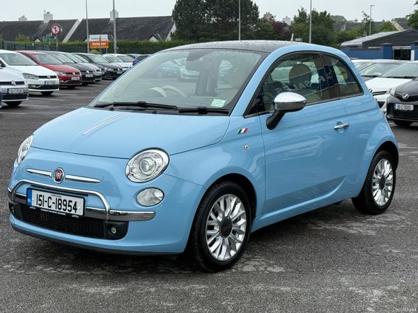 Fiat 500 Hatchback, Petrol, 2015, Blue