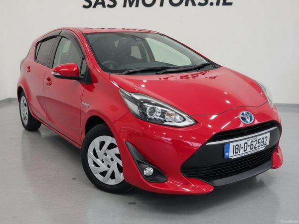 Toyota Aqua Hatchback, Petrol Hybrid, 2018, Red