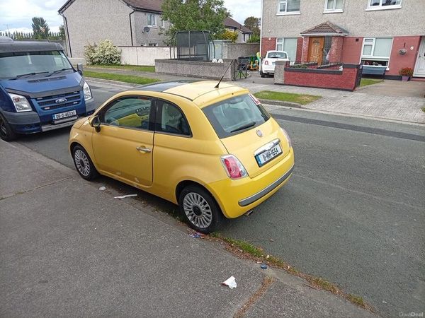 Fiat 500 Hatchback, Petrol, 2011, Yellow