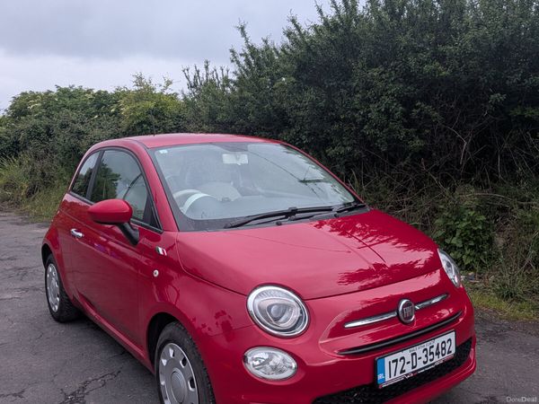 Fiat 500 Hatchback, Petrol, 2017, Red