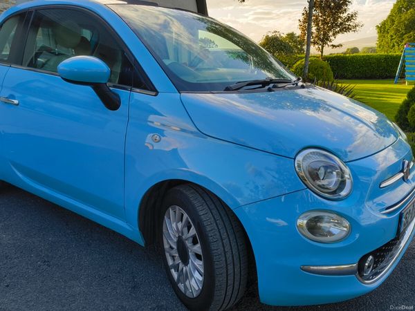 Fiat 500 Hatchback, Petrol, 2015, Blue