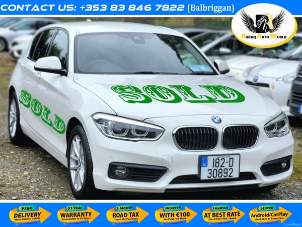 BMW 1-Series Hatchback, Petrol, 2018, White
