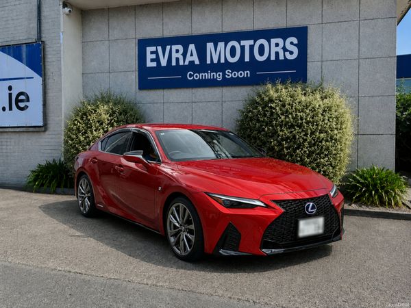 Lexus IS Saloon, Petrol Hybrid, 2020, Red