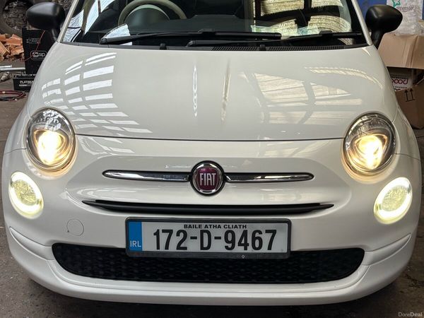 Fiat 500 Hatchback, Petrol, 2017, White