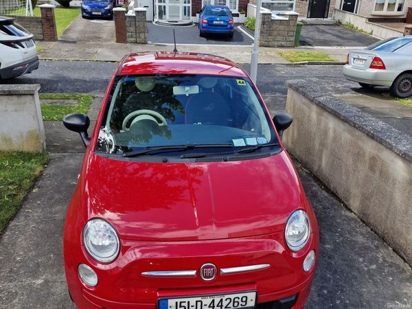 Fiat 500 Hatchback, Petrol, 2015, Red