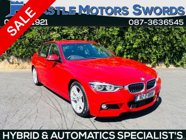 BMW 3-Series Saloon, Petrol Hybrid, 2016, Red