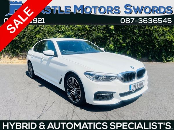 BMW 5-Series Saloon, Petrol Plug-in Hybrid, 2017, White