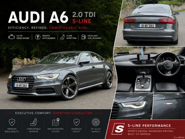 Audi A6 Saloon, Diesel, 2015, Grey