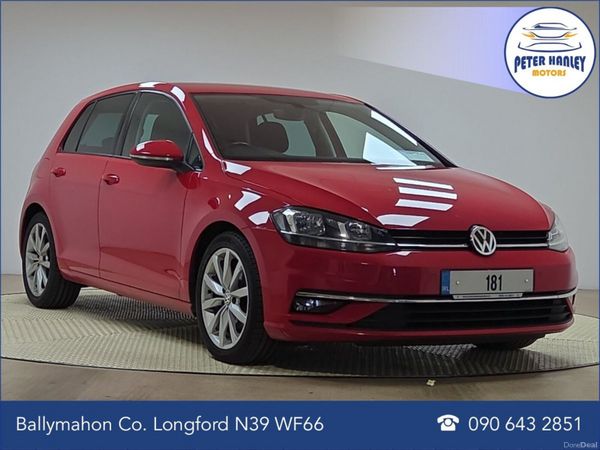 Volkswagen Golf Hatchback, Petrol, 2018, Red