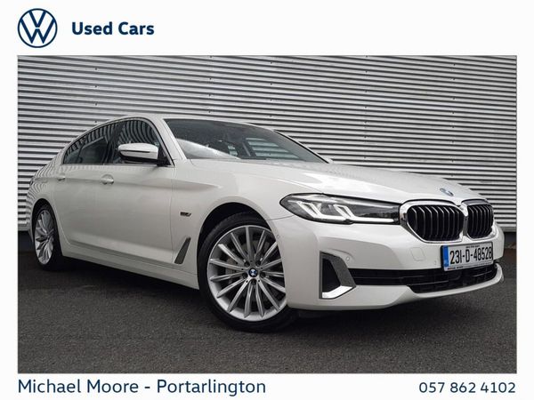 BMW 5-Series Saloon, Petrol Plug-in Hybrid, 2023, White