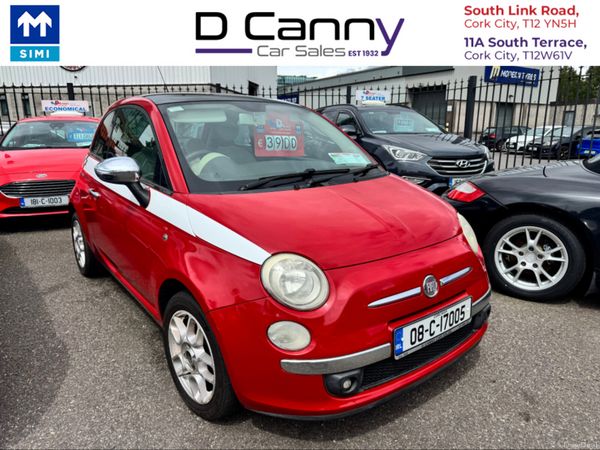 Fiat 500 Hatchback, Petrol, 2008, Red