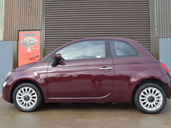 Fiat 500 Hatchback, Petrol Hybrid, 2020, Red