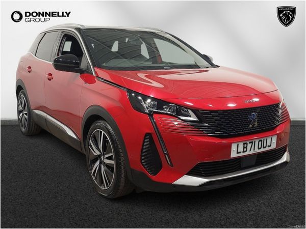 Peugeot 3008 Estate, Petrol Hybrid, 2022, Red