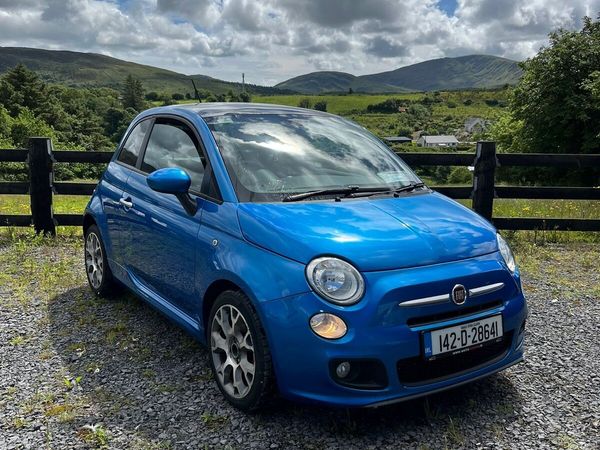 Fiat 500 Hatchback, Petrol, 2014, Blue