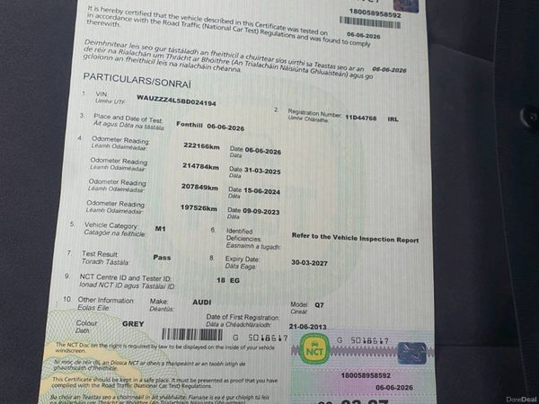 Audi Q7 SUV, Diesel, 2011, Grey