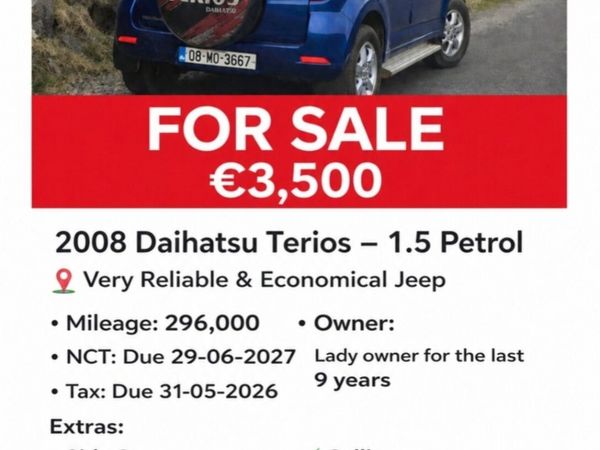 Daihatsu Terios SUV, Petrol, 2008, Blue