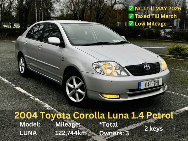 Toyota Corolla Saloon, Petrol, 2004, Silver