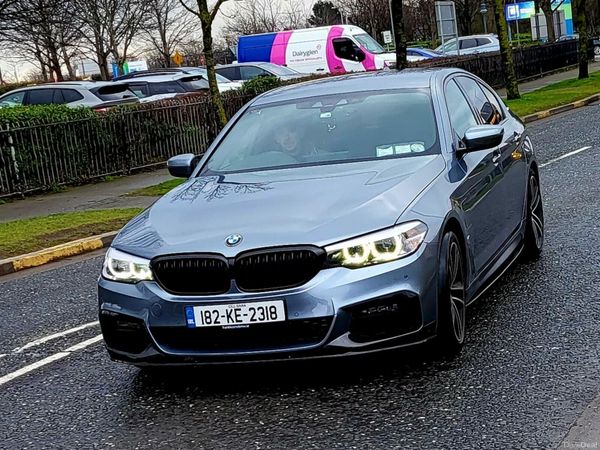 BMW 5-Series Saloon, Petrol Plug-in Hybrid, 2018, Blue