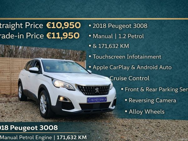 Peugeot 3008 MPV, Petrol, 2018, White