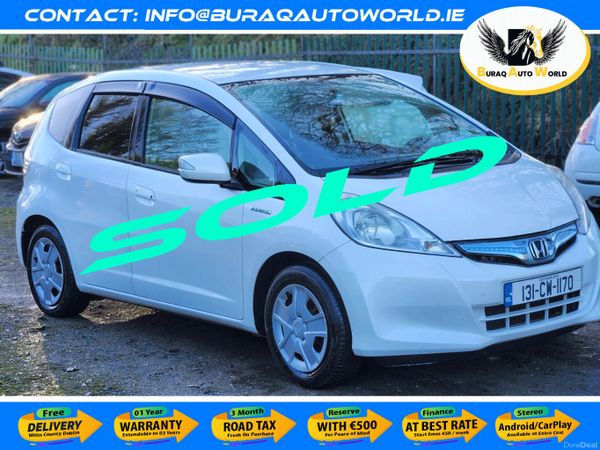 Honda Fit Hatchback, Petrol Hybrid, 2013, White